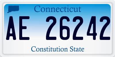CT license plate AE26242