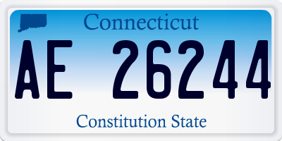 CT license plate AE26244