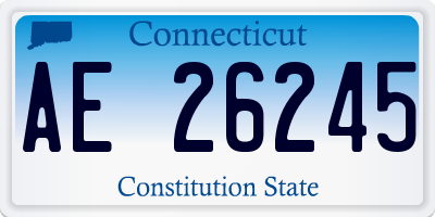CT license plate AE26245