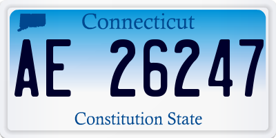 CT license plate AE26247
