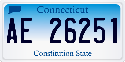 CT license plate AE26251