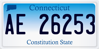 CT license plate AE26253