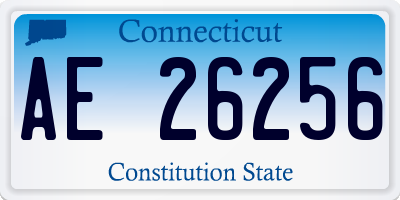 CT license plate AE26256