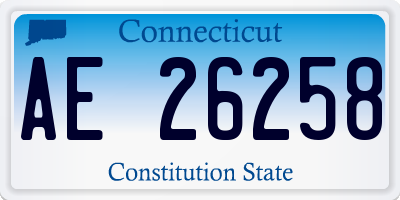 CT license plate AE26258