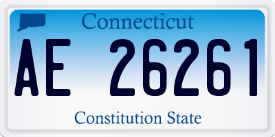 CT license plate AE26261
