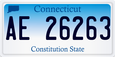 CT license plate AE26263