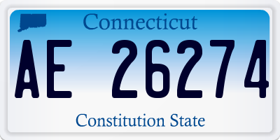 CT license plate AE26274