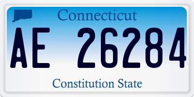 CT license plate AE26284
