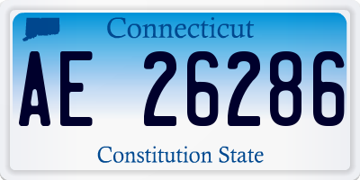 CT license plate AE26286