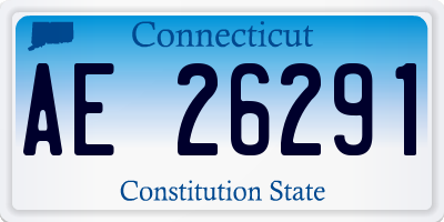 CT license plate AE26291