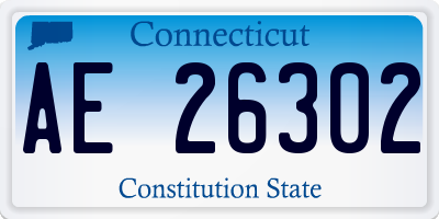 CT license plate AE26302