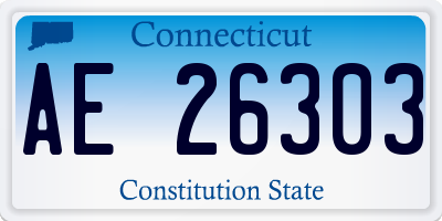 CT license plate AE26303