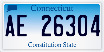 CT license plate AE26304
