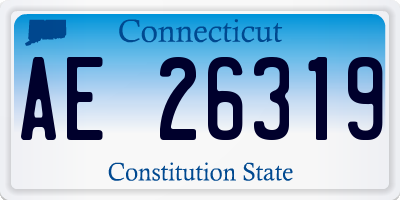 CT license plate AE26319