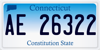 CT license plate AE26322