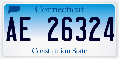 CT license plate AE26324