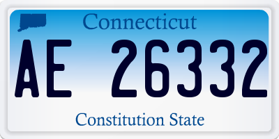 CT license plate AE26332