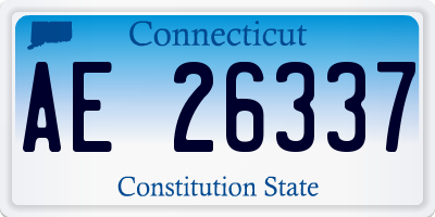 CT license plate AE26337