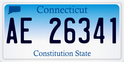 CT license plate AE26341