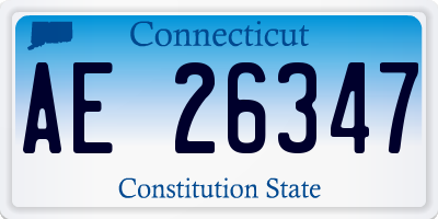 CT license plate AE26347