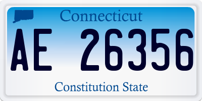 CT license plate AE26356