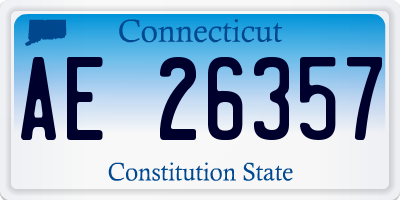 CT license plate AE26357