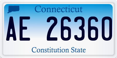 CT license plate AE26360