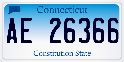 CT license plate AE26366