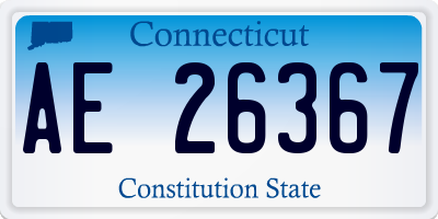 CT license plate AE26367
