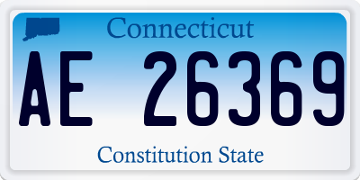 CT license plate AE26369