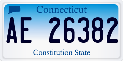 CT license plate AE26382