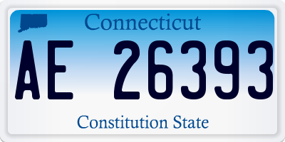CT license plate AE26393