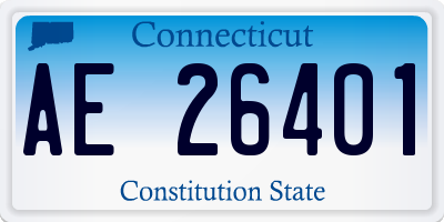CT license plate AE26401