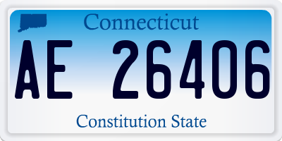 CT license plate AE26406
