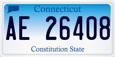 CT license plate AE26408