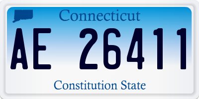 CT license plate AE26411