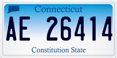 CT license plate AE26414