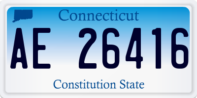 CT license plate AE26416