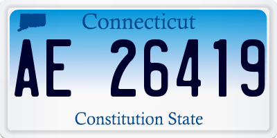 CT license plate AE26419