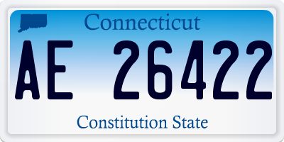 CT license plate AE26422
