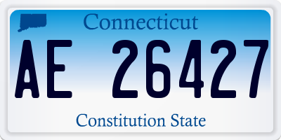 CT license plate AE26427
