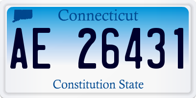 CT license plate AE26431