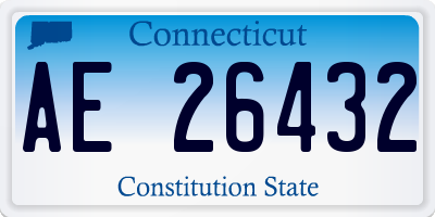 CT license plate AE26432