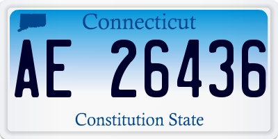 CT license plate AE26436