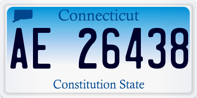 CT license plate AE26438