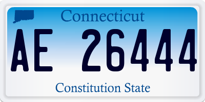 CT license plate AE26444