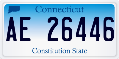 CT license plate AE26446