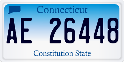 CT license plate AE26448