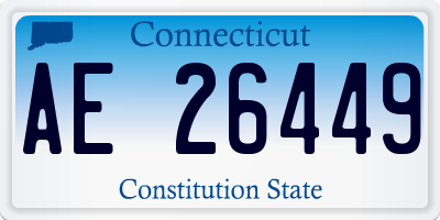 CT license plate AE26449