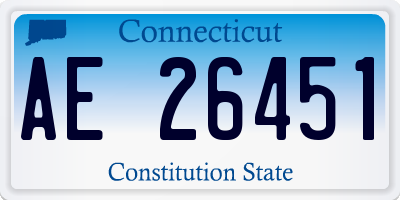 CT license plate AE26451
